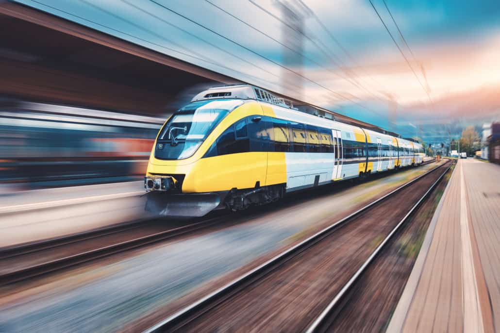 High Speed Yellow Train