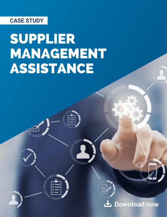 Case study — Supplier management assistance